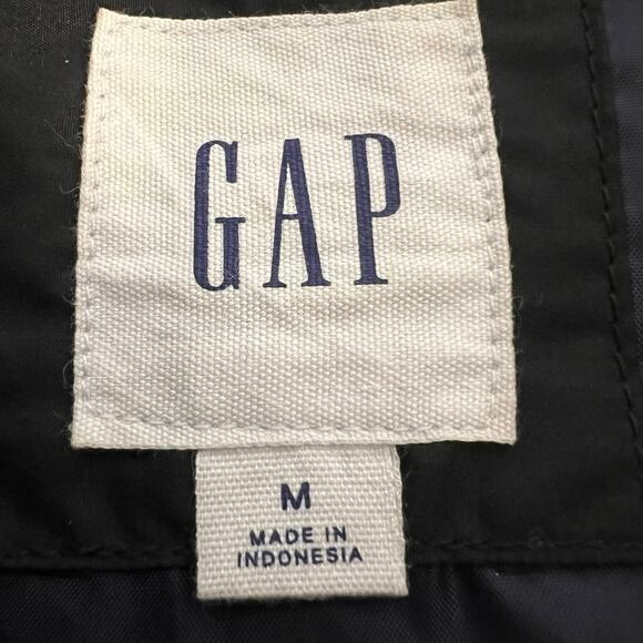 GAP Black Zip Front High Neck Puffer Jacket Size M - Picture 5 of 10